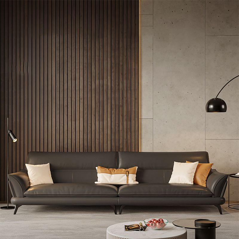 Cuscinetto cucito grigio scuro contemporaneo posteriore braccio stazionario svasato