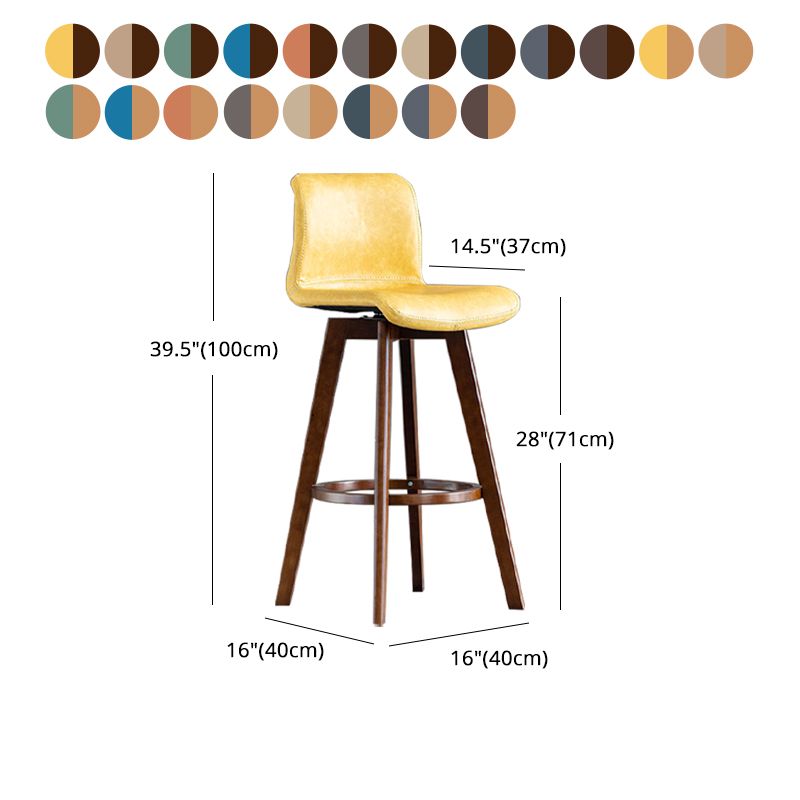 Scandinavia Style Bar-stool Wooden Legs Rectangle Seat for Kitchen Bar Clearhalo 'Bar Furniture' 'Bar Stools' 'bar_stools' 'furn' 'furn_bar_stools' 'furniture_bar_stools' 'Kitchen & Dining Furniture' 'kitchen&dining_furn' 'kitchen' 'kitchen_furn' Furniture' 1200x1200_661e3538-f476-459e-8d0d-ecf1d9c27526