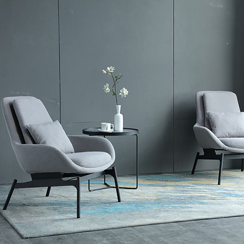 Linen Armless Chair 29.52" Wide Accent Chair with Cushion Back for Living Room Clearhalo 'Accent Chairs' 'accent_chairs' 'Chairs & Seating' 'furn' 'furn_accent_chairs' 'Furniture' 'Living Room Furniture' 1200x1200_661f3bcb-38a0-4e46-8b3d-7b3ed14ad208