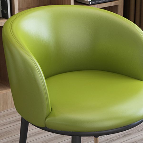 Faux Leather Contemporary Dining Chair with 4 Legs Matte Finish Solid Back Chair Clearhalo 'Dining Chairs' 'Dining Tables & Seating' 'dining_chair' 'furn' 'furn_dining_chair' 'Furniture' 'furniture_dining_chair' 'Kitchen & Dining Furniture' 1200x1200_661f550d-f258-4dbb-b37d-66beb7fe1251