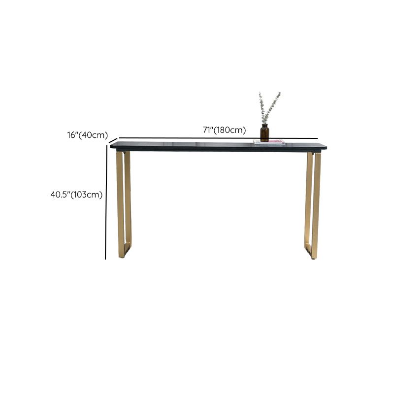 Glam Style Wooden Bar Counter Table Rectangle Bar Counter Table with Metal Legs Clearhalo 'Bar Furniture' 'Bar Tables' 'bar_tables' 'furn' 'furn_bar_tables' 'Furniture' 'Kitchen & Dining Furniture' 1200x1200_661faa5d-e268-40ce-b2e4-9f04869d7d4a