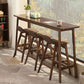 Contemporary Bar Dining Table Rectangle Wood Bar Table Trestle Base in Brown Clearhalo 'Bar Furniture' 'Bar Tables' 'bar_tables' 'Furniture' 'furniture_bar_tables' 'Kitchen & Dining Furniture' 'kitchen&dining_furn' 'kitchen' 1200x1200_661fd67e-f586-4040-a774-f2d015bc19c4