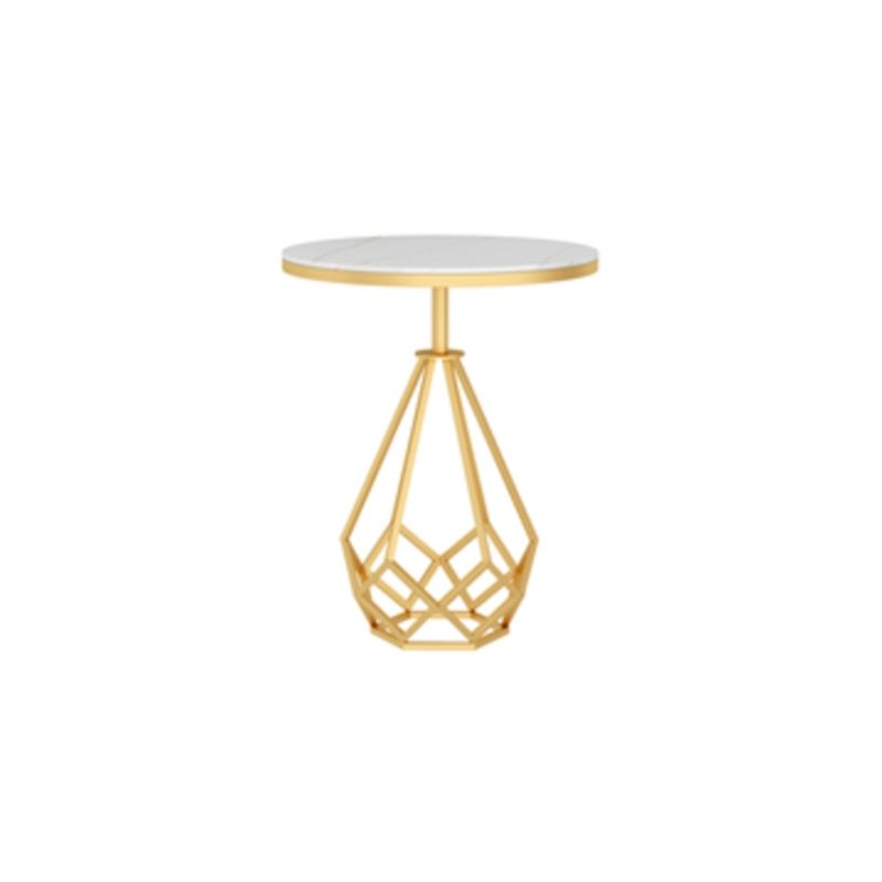 24 pouces H Glam Glam Nightand Metal Round Night Top Night Table