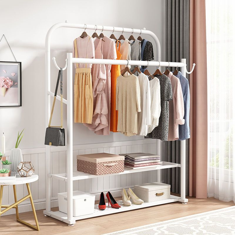 Estante de pelaje de estilo industrial Pure Color Free Standing Metallic Coat Rack