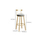 Glam Armless Backrest Counter Stool Iron Bar Stool with Cushion and Pedal for Kitchen Use Clearhalo 'Bar Furniture' 'Bar Stools' 'bar_stools' 'furn' 'furn_bar_stools' 'Furniture' 'Kitchen & Dining Furniture' 1200x1200_6623aa39-d1e2-4f64-adc7-4d0f96422d5f