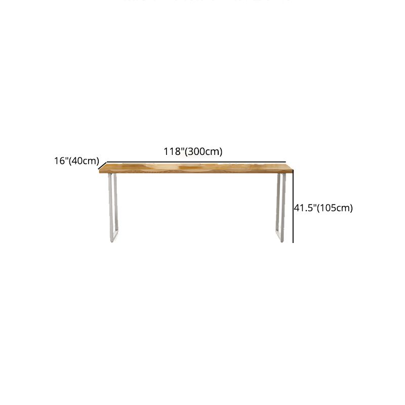 Pine Wood Bar Dining Table Modern Bar Table with Sled Base for Dining Room Clearhalo 'Bar Furniture' 'Bar Tables' 'bar_tables' 'furn' 'furn_bar_tables' 'Furniture' 'furniture_bar_tables' 'Kitchen & Dining Furniture' 1200x1200_6623d96c-e416-4862-907c-814a244bae9c