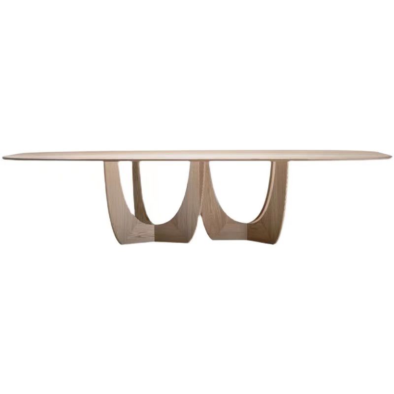 Rectangle Modern Style Dining Table Wood Color Fixed Table with Solid Wood Clearhalo ' dining_table' 'Dining Tables & Seating' 'Dining Tables' 'furn' 'furn_dining_table' 'Furniture' 'furniture_dining_table' 'Kitchen & Dining Furniture' 'kitchen&dining_furn' 'kitchen' 'kitchen_dining_table' 1200x1200_6625101f-54d6-4d60-a866-fced566d0759