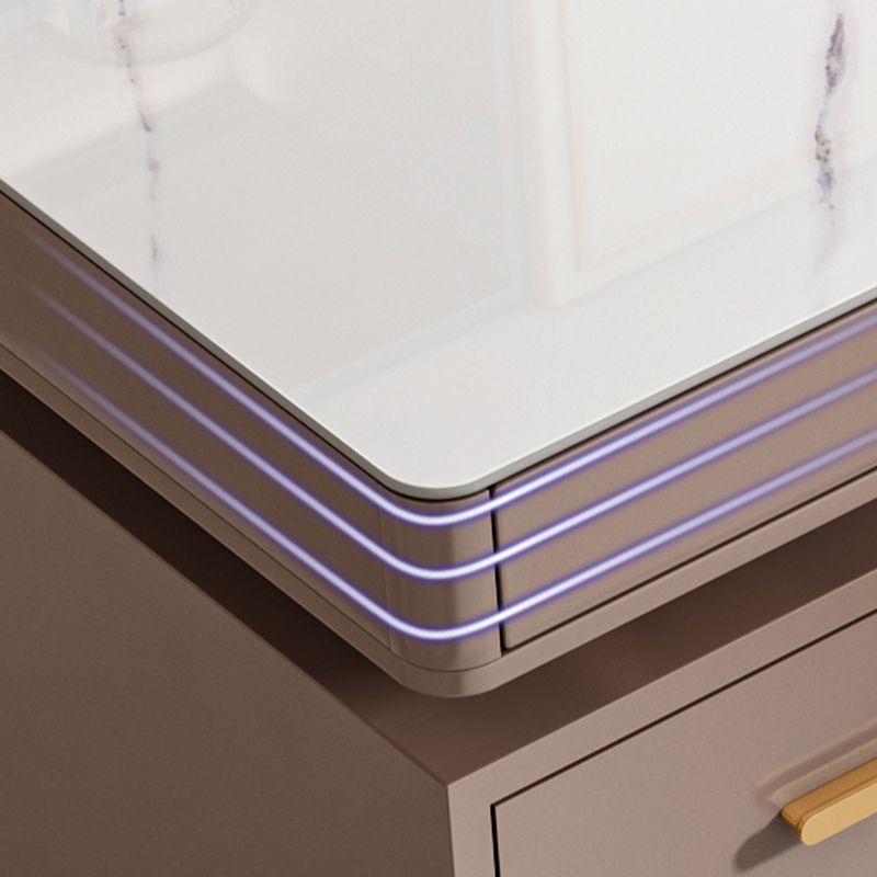 Modern Stone Office Desk Rectangular Shape Task Desk with 5-Drawers in Grey Clearhalo 'furn' 'furn_office_desk' 'Furniture' 'Office Desks' 'Office Furniture' 'office_desk' 1200x1200_6625266f-838e-4413-be78-a3fbf1a39f42