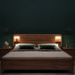 Scandinavian Solid Wood Storage with Headboard Panel Standard Bed