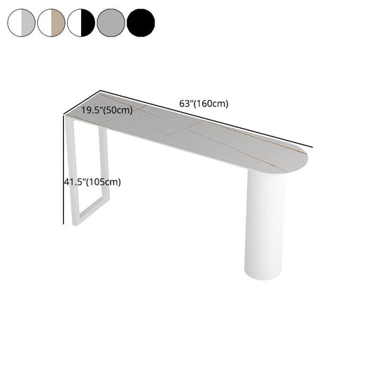 Stone Counter Table Iron Base 42-inch Height Contemporary Bar Table for Island Clearhalo 'Bar Furniture' 'Bar Tables' 'bar_tables' 'furn' 'furn_bar_tables' 'Furniture' 'furniture_bar_tables' 'Kitchen & Dining Furniture' 1200x1200_66275e41-ca4d-41b3-97c9-c89e2438d7d6