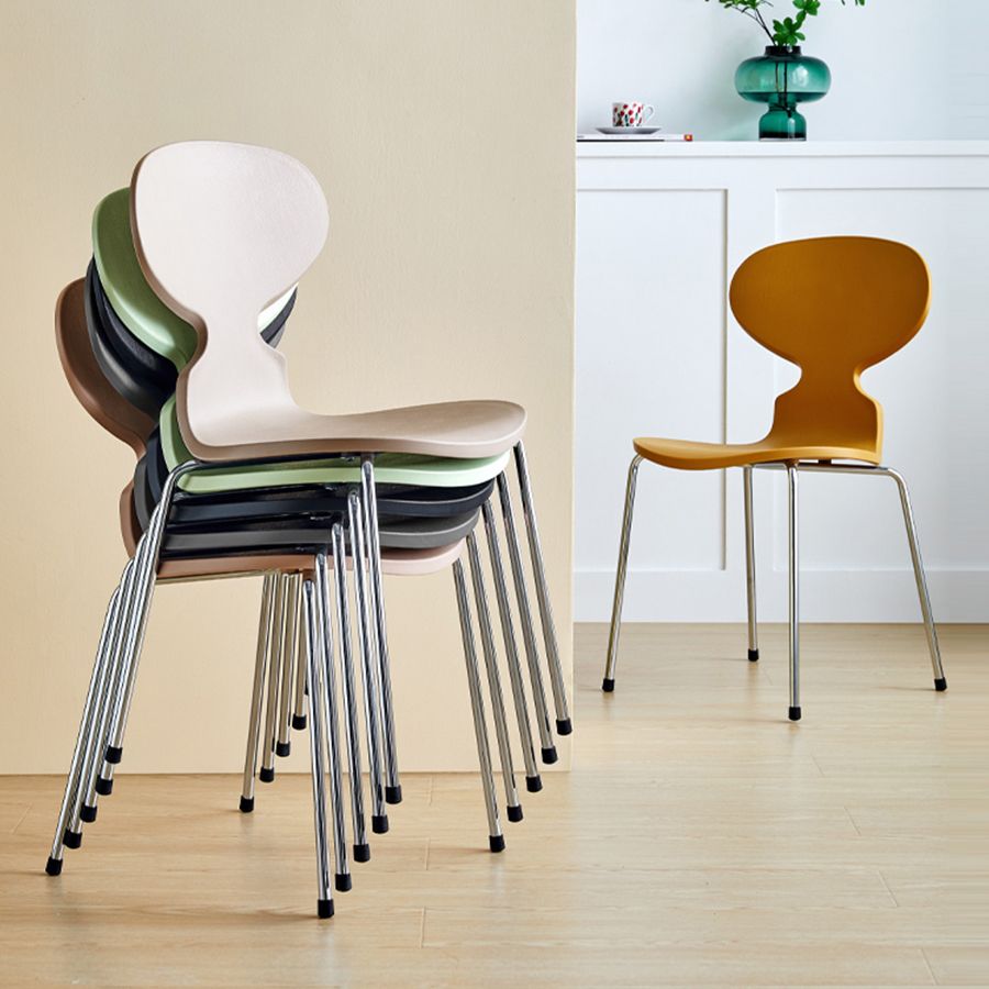 Modern Style Side Chair Plastic Metal Dining Chair for Home Use Clearhalo 'Dining Chairs' 'Dining Tables & Seating' 'dining_chair' 'furn' 'furn_dining_chair' 'Furniture' 'furniture_dining_chair' 'Kitchen & Dining Furniture' 1200x1200_66281ac0-e9d0-4439-9437-c76901f36471