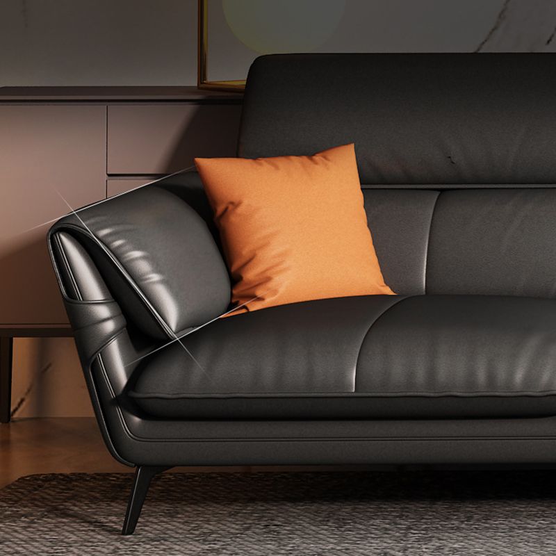 Contemporary Genuine Leather Living Room Pillow Top Arm Seating Clearhalo 'furn' 'furn_sectionals' 'Furniture' 'Living Room Furniture' 'Sectionals' 1200x1200_662c1f72-dc3e-4220-88cd-4de9d0e65588