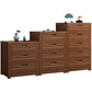Contemporary Style Walnut Wood Dresser Bedroom Lingerie Chest with Drawer