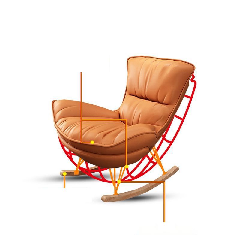 Silla de acento de mecedora contemporánea Wingback Antique Rocking Silla