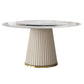 Round Traditional Luxury Dining Table White Sintered Stone Table with White Pedestal Base Clearhalo ' dining_table' 'Dining Tables & Seating' 'Dining Tables' 'furn' 'furn_dining_table' 'Furniture' 'furniture_dining_table' 'Kitchen & Dining Furniture' 'kitchen&dining_furn' 'kitchen' 'kitchen_dining_table' 1200x1200_6630fd16-96bb-41b0-b888-c050fa749618