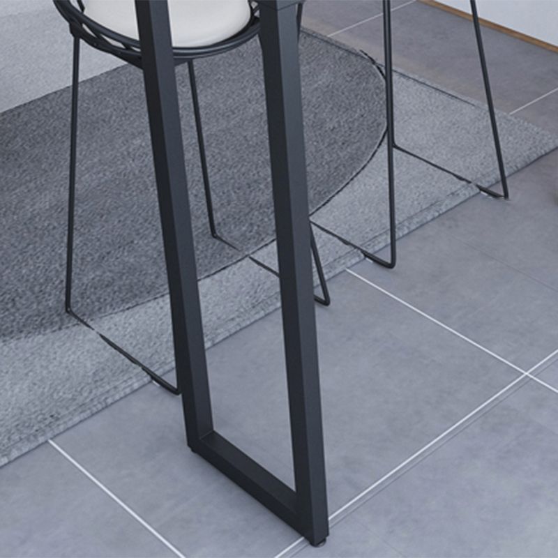 Modern Rectangle Bistro Bar Height Cocktail Table Marble Sled Indoor Bar Table Clearhalo 'Bar Furniture' 'Bar Tables' 'bar_tables' 'furn' 'furn_bar_tables' 'Furniture' 'furniture_bar_tables' 'Kitchen & Dining Furniture' 'kitchen&dining_furn' 'kitchen' 1200x1200_6634f791-309b-41f6-821c-de4fdb652895