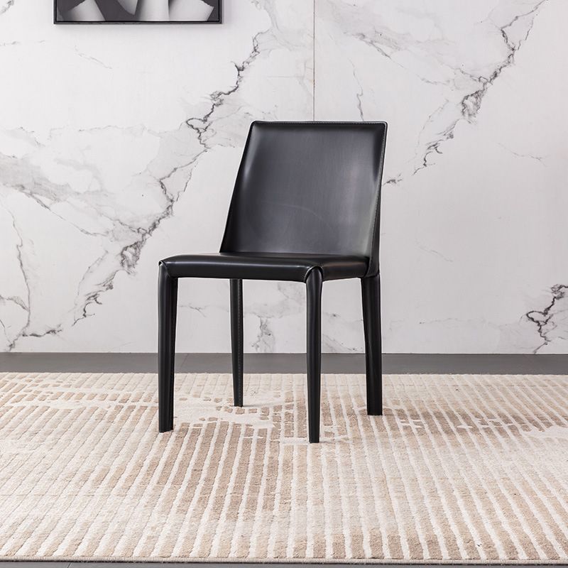 Contemporary Saddle Leather Restaurant Side Chair Parsons Matte Finish Dining Chair (Set of 2) Clearhalo ' kitchen&dining_furn' 'Dining Chairs' 'Dining Tables & Seating' 'dining_chair' 'furn' 'furn_dining_chair' 'Furniture' 'furniture_dining_chair' 'Kitchen & Dining Furniture' 'kitchen' 1200x1200_663508b2-1555-4313-9b85-fcded2b9c664