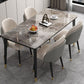 Glam Iron Dining Table Set 1/2/5/7 Pieces Rectangle Dinette Set with Sintered Stone Top Clearhalo 'Dining Room Sets' 'Dining Tables & Seating' 'dining_room_set' 'furn' 'furn_dining_room_set' 'Furniture' 'Kitchen & Dining Furniture' 1200x1200_663641a3-f5fe-4ef6-8ebe-aab602acc48a