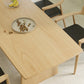 Eigentijdse massief houten top eettafel licht houten afwerking dinette tafel