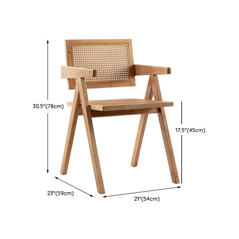 Contemporary Solid Wood Furniture 1/2/5 Pcs Dining Room Table Set in Brown