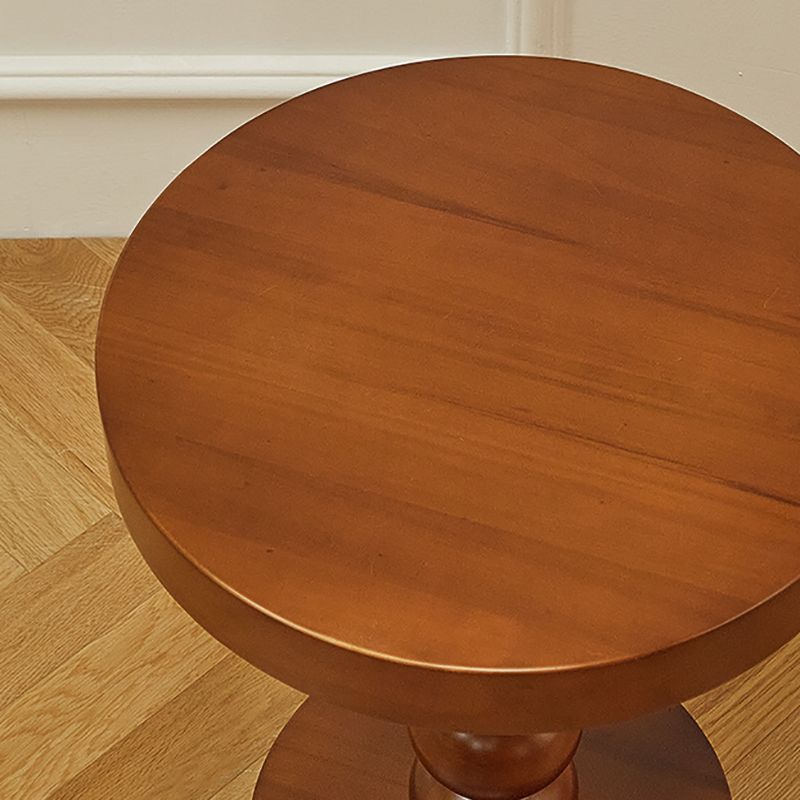 Round Solid Wood Side Table Scandinavian 20" Tall Pedestal End Table Clearhalo 'Coffee & Accent Tables' 'End & Side Tables' 'end_side_tables' 'furn' 'furn_end_side_tables' 'Furniture' 'Living Room Furniture' 1200x1200_663b4a87-15cb-444c-ab41-3b7760b22f1e