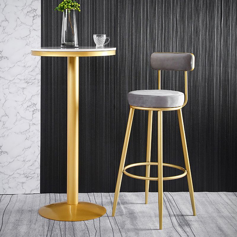 Scandinavian Round Low Back Barstools Upholstered Bar Stools Clearhalo 'Bar Furniture' 'Bar Stools' 'bar_stools' 'furn' 'furn_bar_stools' 'Furniture' 'furniture_bar_stools' 'Kitchen & Dining Furniture' 1200x1200_663bd508-e09c-43ca-a8ca-072b1e93e10f