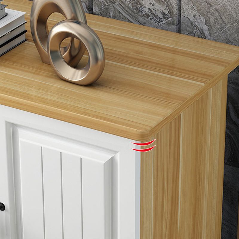 Mueble para TV de 2 puertas de madera estilo escandinavo Consola para TV con estante
