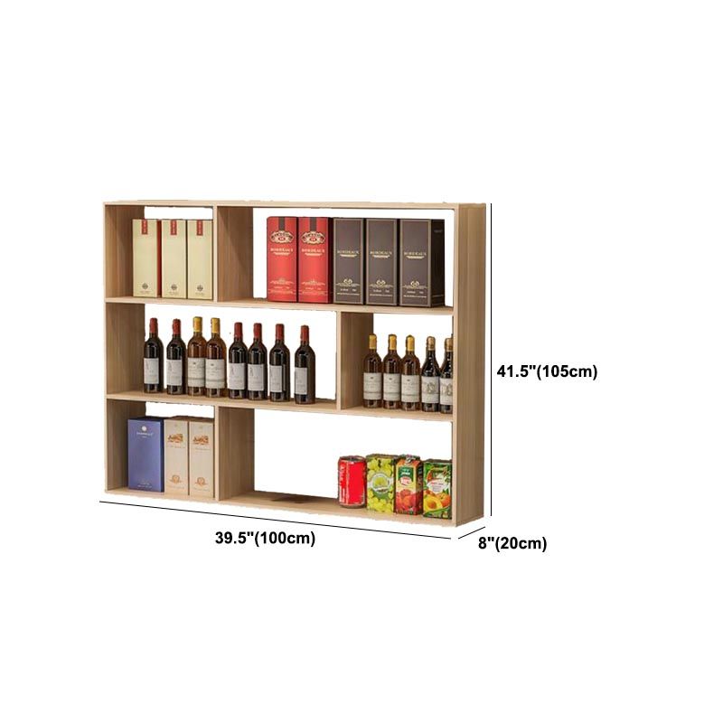 Modern Wall Mounted Bottle Wine Rack Manufactured Wood Wine Bottle Holder Clearhalo 'furn' 'furn_wine_racks' 'Furniture' 'Kitchen & Dining Furniture' 'Wine Racks' 'wine_racks' 1200x1200_663d9986-e55d-4286-aaf9-7c66f46e6d5c