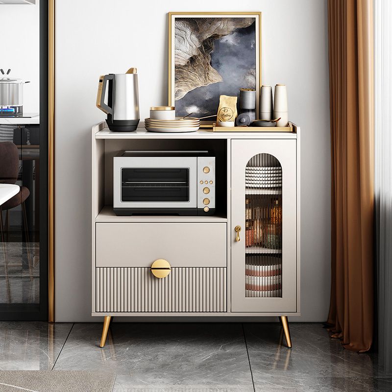 2-ladel gemanipuleerde houten bijboard glamour verstelbare planken credenza met stenen aanrecht