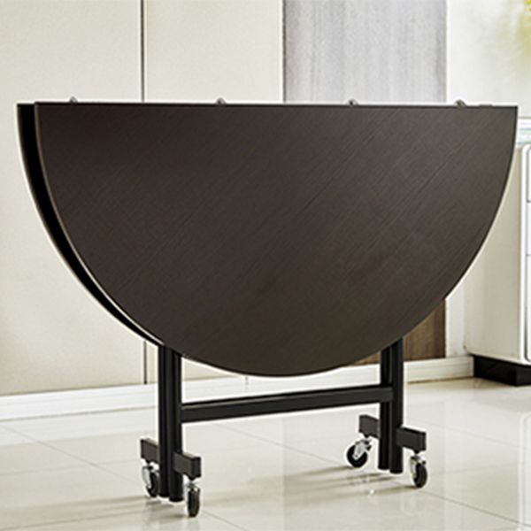 Table à manger ronde pliable moderne, base en métal pour salle à manger