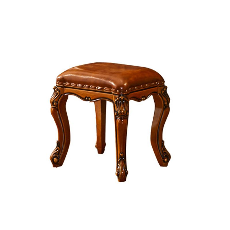17.71 "Ensemble de vanité marron de large avec des tables de vanité en bois miroir avec 3 tiroirs de rangement