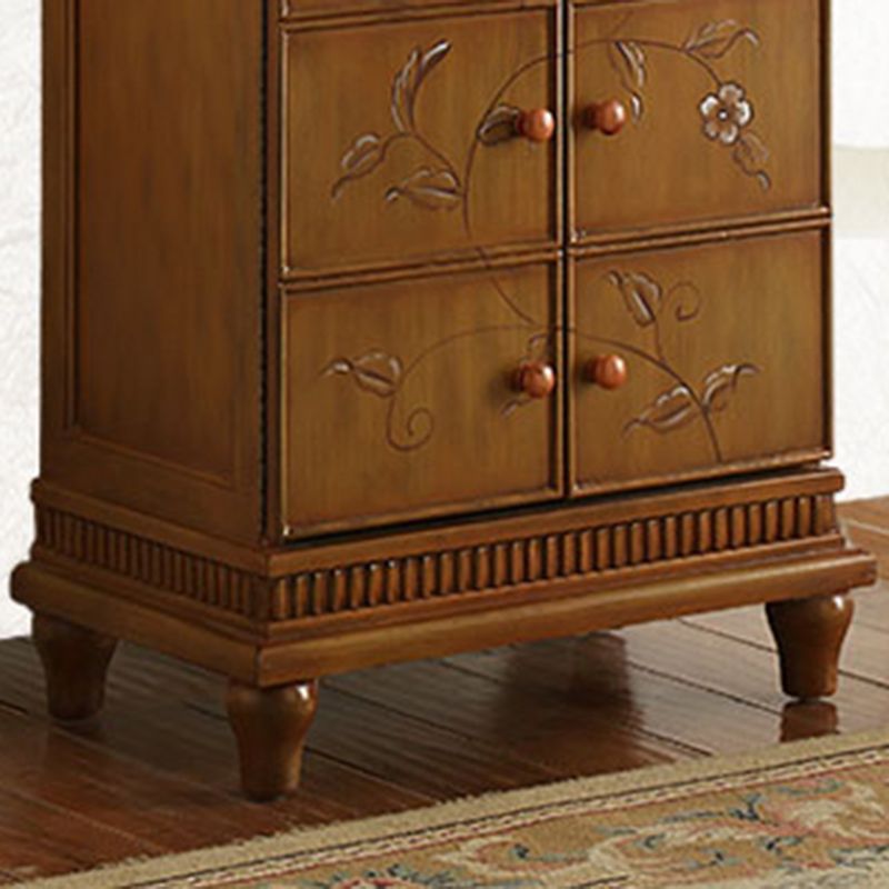 Gabinete de acabado antiguo de acento moderno de mediados de siglo con 2 puertas