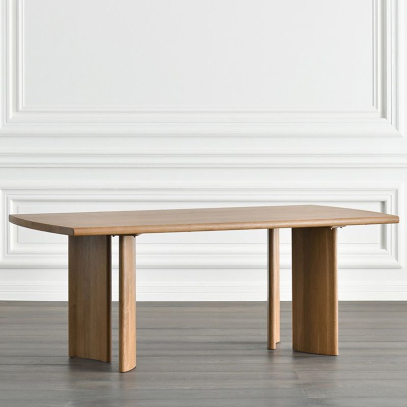 Solid Wood Contemporary Rectangular Table Wood Top Table for Home Clearhalo ' dining_table' 'Dining Tables & Seating' 'Dining Tables' 'furn' 'furn_dining_table' 'Furniture' 'furniture_dining_table' 'Kitchen & Dining Furniture' 'kitchen&dining_furn' 'kitchen' 'kitchen_dining_table' 1200x1200_6640fa2b-70ee-43bf-a9ec-6c8b7e3aec2f
