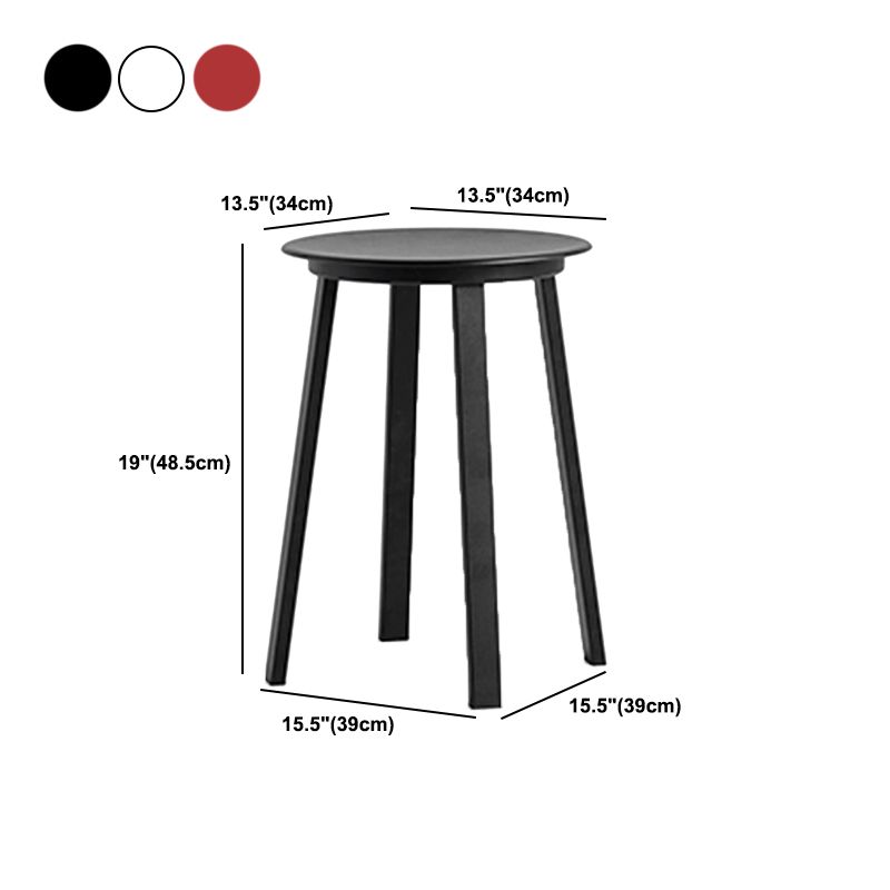 Contemporary Backless Barstool Round Seat Armless Bar Stools with 4 Metal Legs Clearhalo 'Bar Furniture' 'Bar Stools' 'bar_stools' 'furn' 'furn_bar_stools' 'Furniture' 'Kitchen & Dining Furniture' 1200x1200_66410968-a05e-4eb1-b7b4-a27d0590ae08