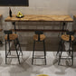 Brown Modern Style Bar Table Pine Wood and Metal Coffee Shop Bar Table Clearhalo 'Bar Furniture' 'Bar Tables' 'bar_tables' 'furn' 'furn_bar_tables' 'Furniture' 'furniture_bar_tables' 'Kitchen & Dining Furniture' 1200x1200_66412a76-4699-49e5-945c-74d0e89fca0a