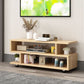 Modern Open Storage TV Console , Wood and Metal TV Stand in Wood Finish Clearhalo 'furn' 'furn_tv_stands_entertainment_centers' 'Furniture' 'Living Room Furniture' 'TV Stands & Entertainment Centers' 'TV Stands & Media Storage Furniture' 'tv_stands_entertainment_centers' 1200x1200_664161ae-9045-4d49-b830-0c067f81a18d