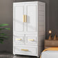 Hinged Wardrobe Cabinet Modern Plastic Storage Cabinet for Bedroom