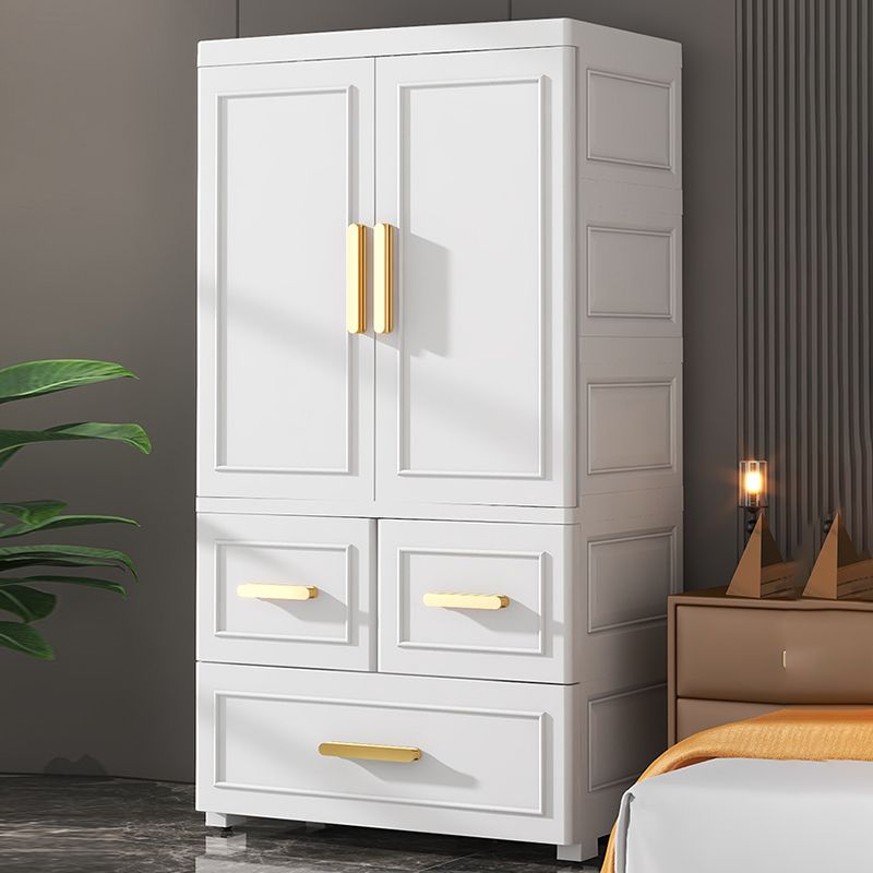 Hinged Wardrobe Cabinet Modern Plastic Storage Cabinet for Bedroom
