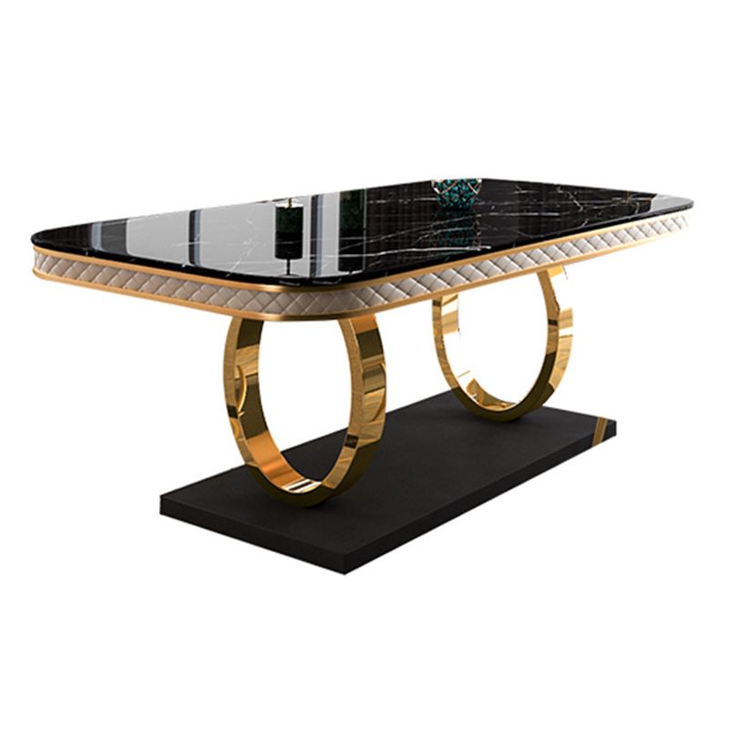 Stone Top Dining Table Traditional Luxury Table with Pedestal in Gold Clearhalo 'Dining Tables & Seating' 'Dining Tables' 'dining_table' 'furn' 'furn_dining_table' 'Furniture' 'furniture_dining_table' 'Kitchen & Dining Furniture' 'kitchen' 'kitchen_dining_table' 1200x1200_664528c2-7fb8-4eb1-b648-73baac048955