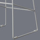 Scandinavian Style Barstool Plastic Low Back Bar Stool with Footrest