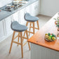 Contemporary 29-inch Upholstered Barstool Rubberwood Footrest Home Stool Clearhalo 'Bar Furniture' 'Bar Stools' 'bar_stools' 'furn' 'furn_bar_stools' 'Furniture' 'furniture_bar_stools' 'Kitchen & Dining Furniture' 1200x1200_66468de0-15c8-4b38-80d2-e6b747ff1295