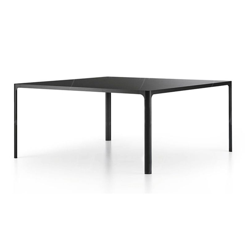 Sintered Stone Dining Table Industrial Style 4 Legs Aluminum Alloy Base Rectangle Table for Home Clearhalo ' dining_table' 'Dining Tables & Seating' 'Dining Tables' 'furn' 'furn_dining_table' 'Furniture' 'furniture_dining_table' 'Kitchen & Dining Furniture' 'kitchen&dining_furn' 'kitchen' 'kitchen_dining_table' 1200x1200_66474c3d-28a7-4dcf-be3b-695d11d64936