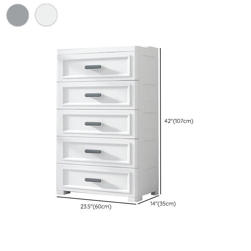 Plastic Matte Finish Non-Hanging Armoire Modern Storage Cabinet for Home