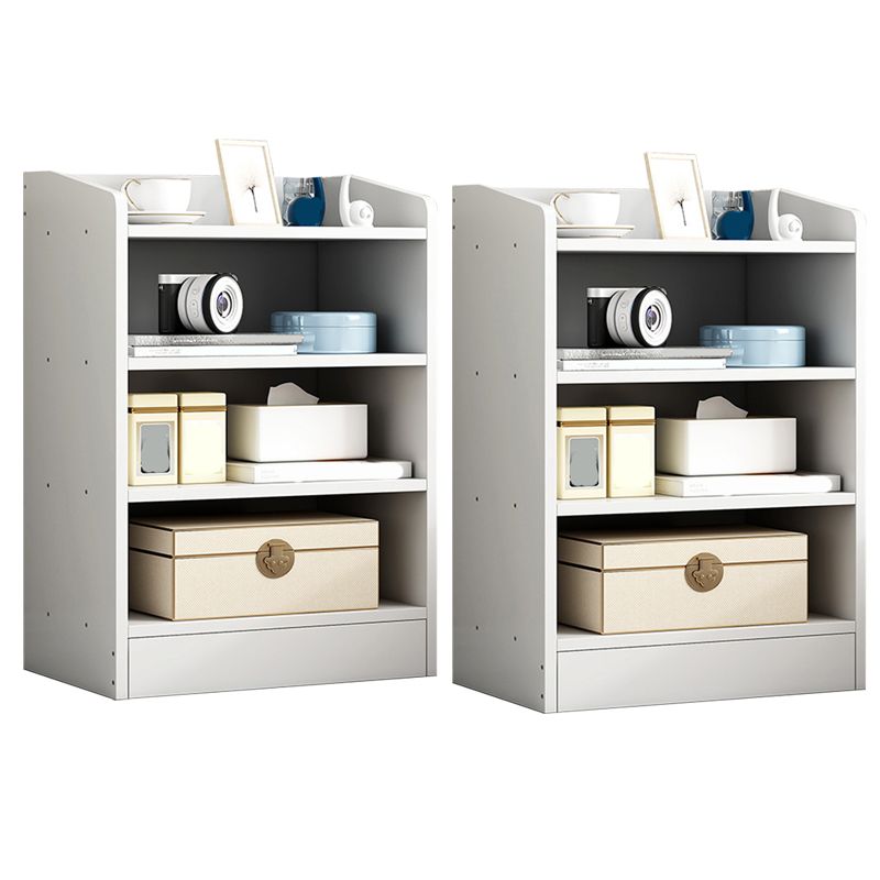 ベッドルームのための現代の木製ベッドサイドキャビネットローワーシェルフナイトテーブル