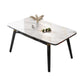 Pieds en caoutchouc de table à manger rectangulaire en pierre pliable pour salle à manger