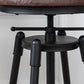 Tabouret de comptoir rotatif industriel sans bras, tabouret de Bar en fer avec pédale pour café