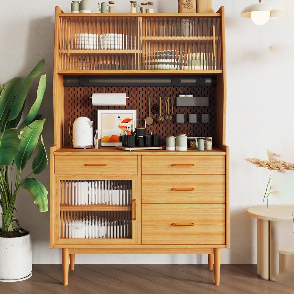 Stile moderno a buffet da pranzo a buffet in legno solido server buffet con 4-disegno