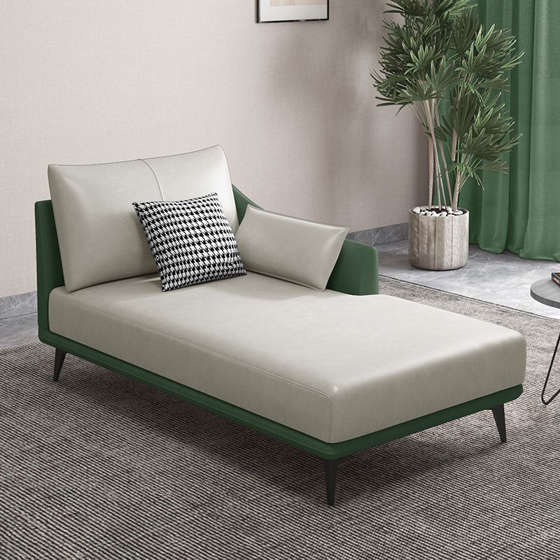 Nordic Cushioned Chaise Lounge Leather Chaise with Recessed Arms for Bedroom Clearhalo 'Chairs & Seating' 'Chaise Lounge' 'chaise_lounge' 'furn' 'furn_chaise_lounge' 'Furniture' 'Living Room Furniture' 1200x1200_6650c055-8893-4e35-974e-ee8feaa7f955