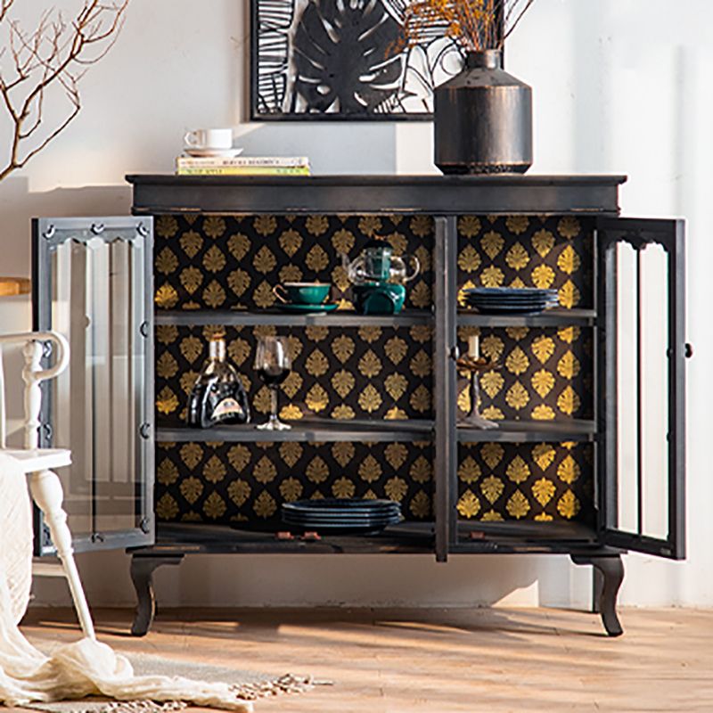 Tradizionale curiosità in legno porte di vetro a buffet per camera da letto