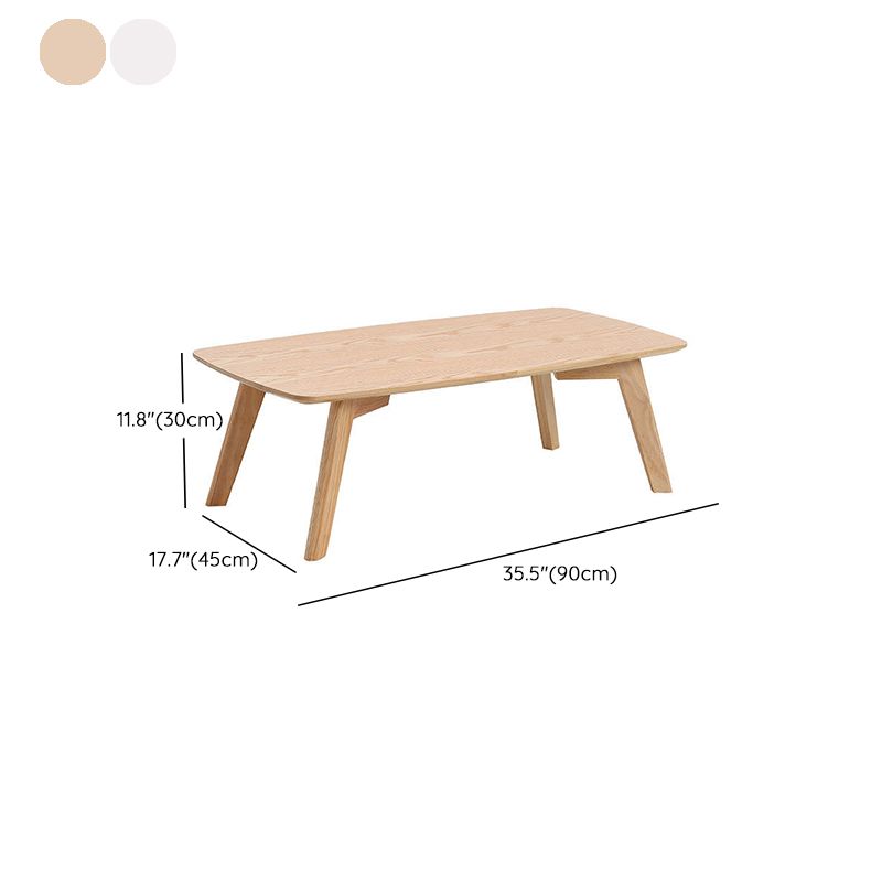 Solid Wood 4 Legs Coffee Table Modern 11.8" H Cocktail Table Clearhalo 'Coffee & Accent Tables' 'Coffee Tables' 'coffee_tables' 'furn' 'furn_coffee_tables' 'Furniture' 'Living Room Furniture' 1200x1200_665848e2-3b71-4d04-bf2b-bc1a216ddf55